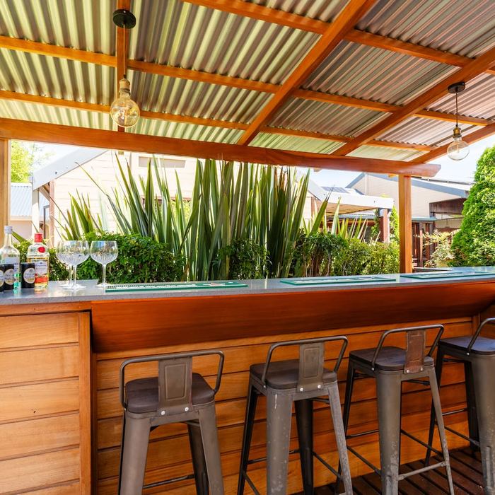 Covered outdoor bar